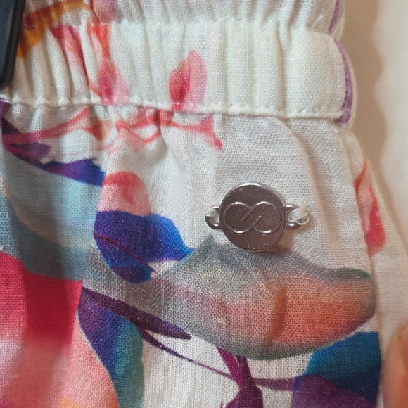 FINAL CLEARANCE Calia Floral Linen Resort Wear Wide Leg Pants In XL - Picture 3 of 12